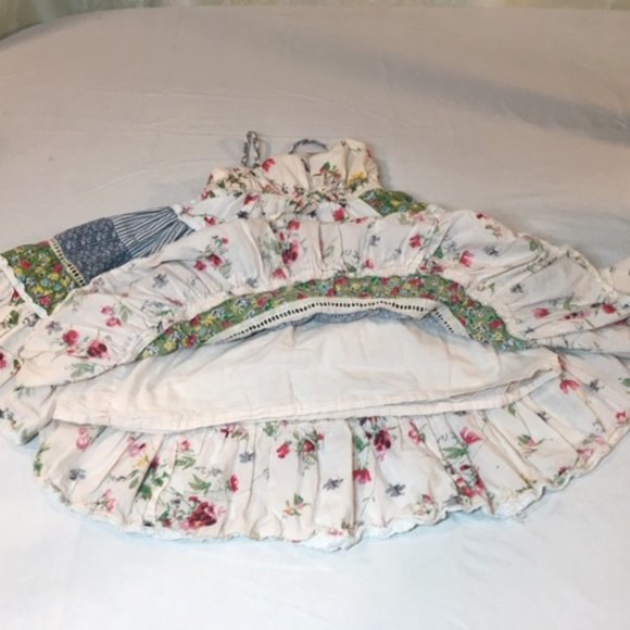 ✨HP✨ Cutey Couture Cotton Floral Patchwork Sundress w/Slip Size2 - Picture 8 of 14